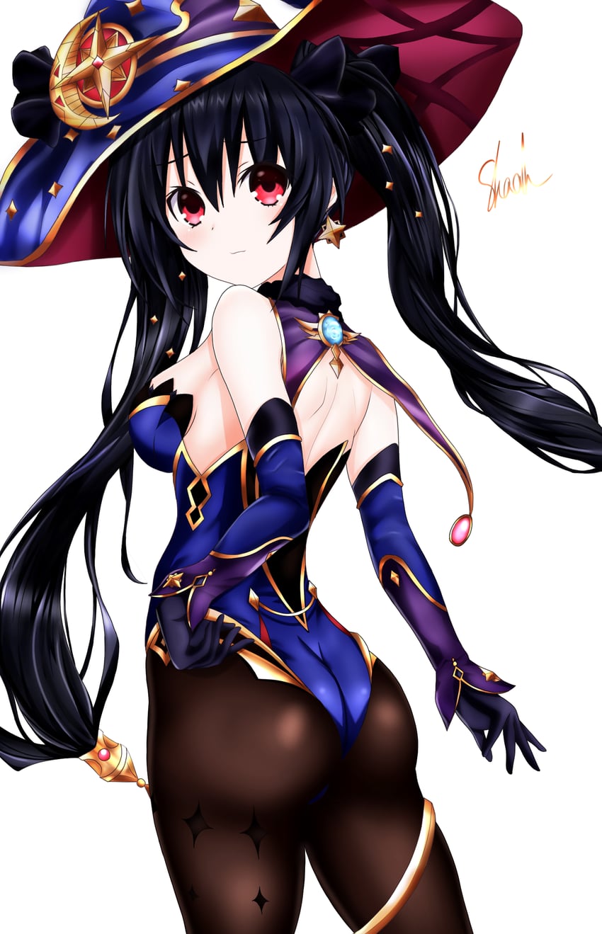mona and noire (genshin impact and 1 more) drawn by shaah_candidate