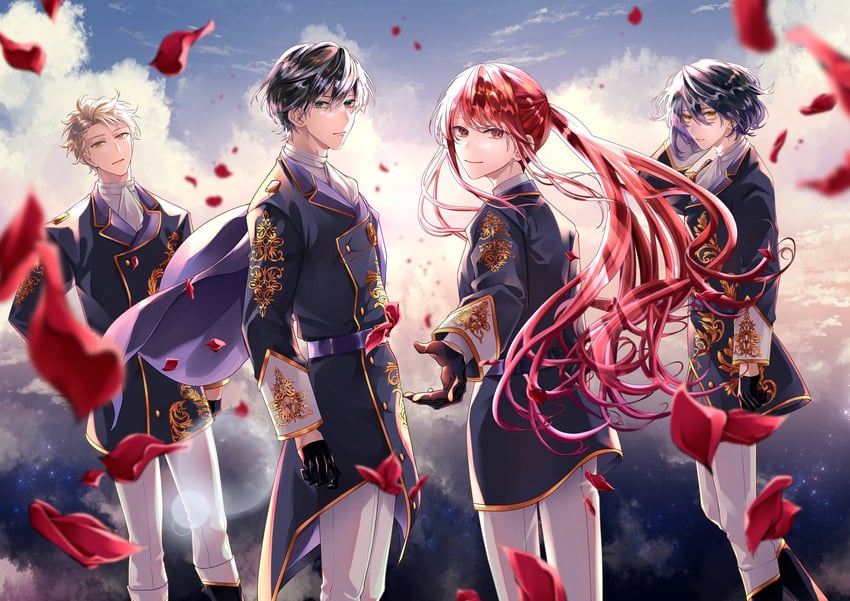 sophia riller, louis scarrel, isaac sheehan, and eddy feles (gorilla no kami kara kago sareta reijou wa ouritsu kishidan de kawaigarareru) drawn by kamisumika
