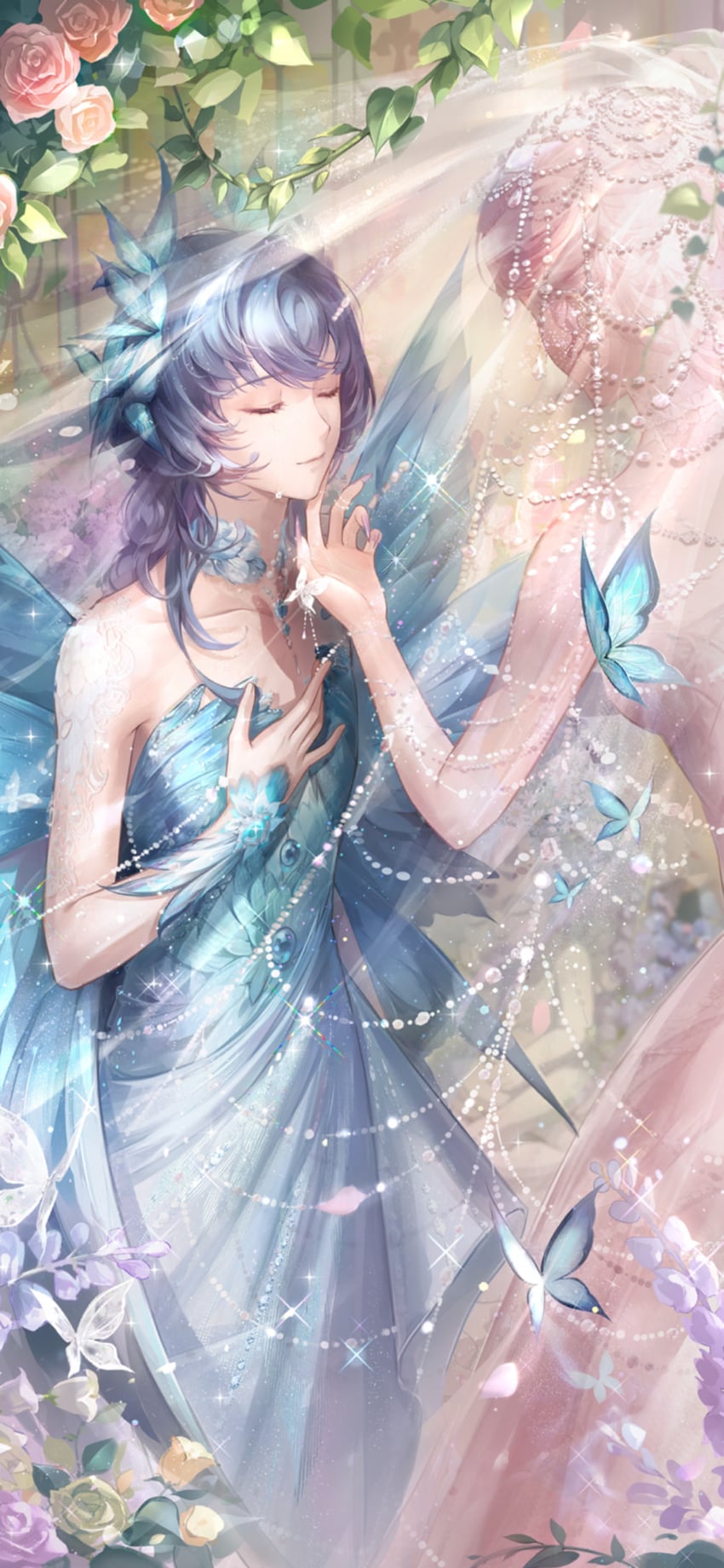 sapphire dreaming, lightweaving kiss, evangelos, and nephiliet (nikki and 1 more)