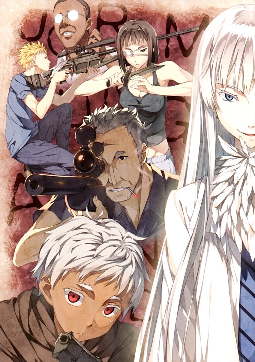 koko hekmatyar, sofia valmer, johnathan mar, lehm brick, lutz, and 1 more (jormungand) drawn by kantoku