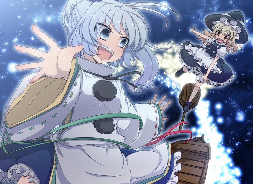 kirisame marisa and mononobe no futo (touhou and 1 more) drawn by aoi_(annbi)