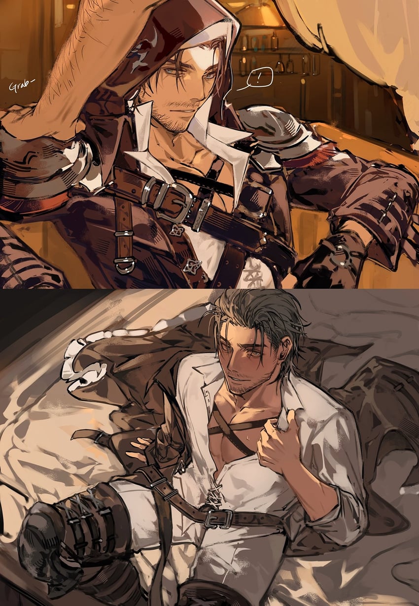 warrior of light, adventurer, and viper (final fantasy and 1 more) drawn by gyulseu