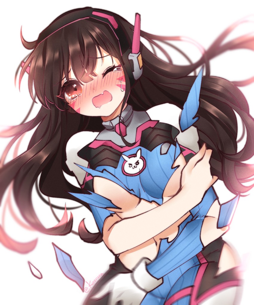 d.va (overwatch and 1 more) drawn by kaoruru_(sakuno2911)
