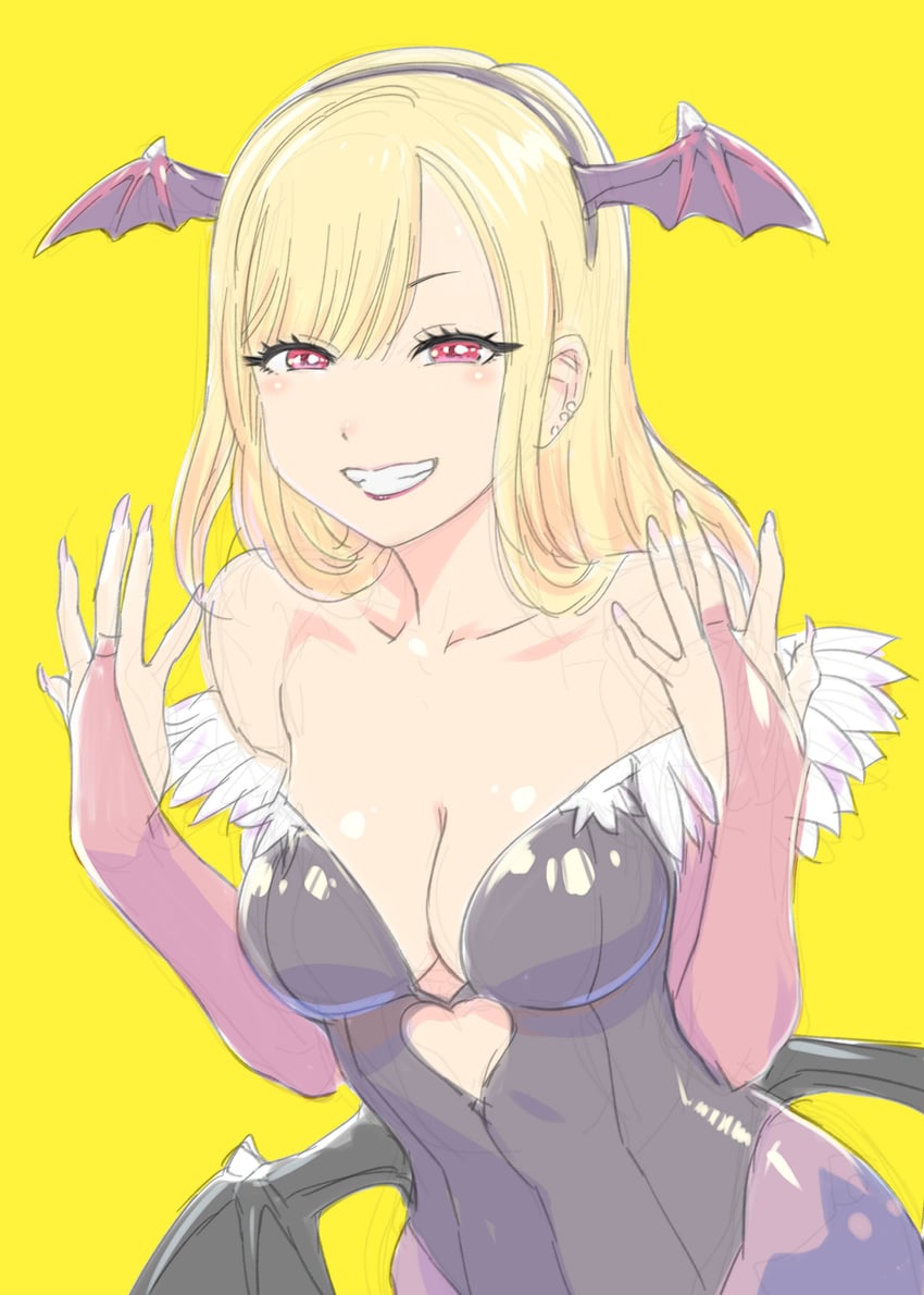 morrigan aensland and kitagawa marin (darkstalkers and 1 more) drawn by ueyama_michirou