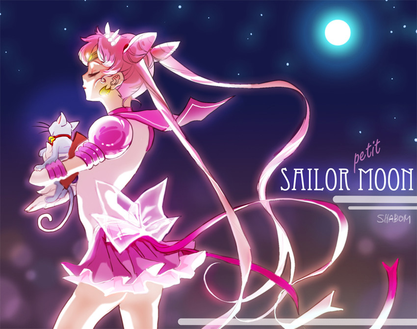 chibi usa, sailor chibi moon, diana, and super sailor chibi moon (bishoujo senshi sailor moon and 2 more) drawn by shabomu