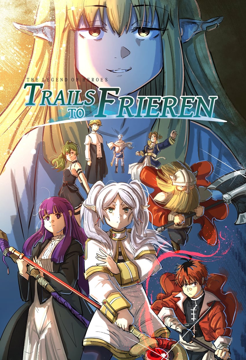 frieren, fern, ubel, stark, himmel, and 4 more (sousou no frieren and 2 more) drawn by ononotsu