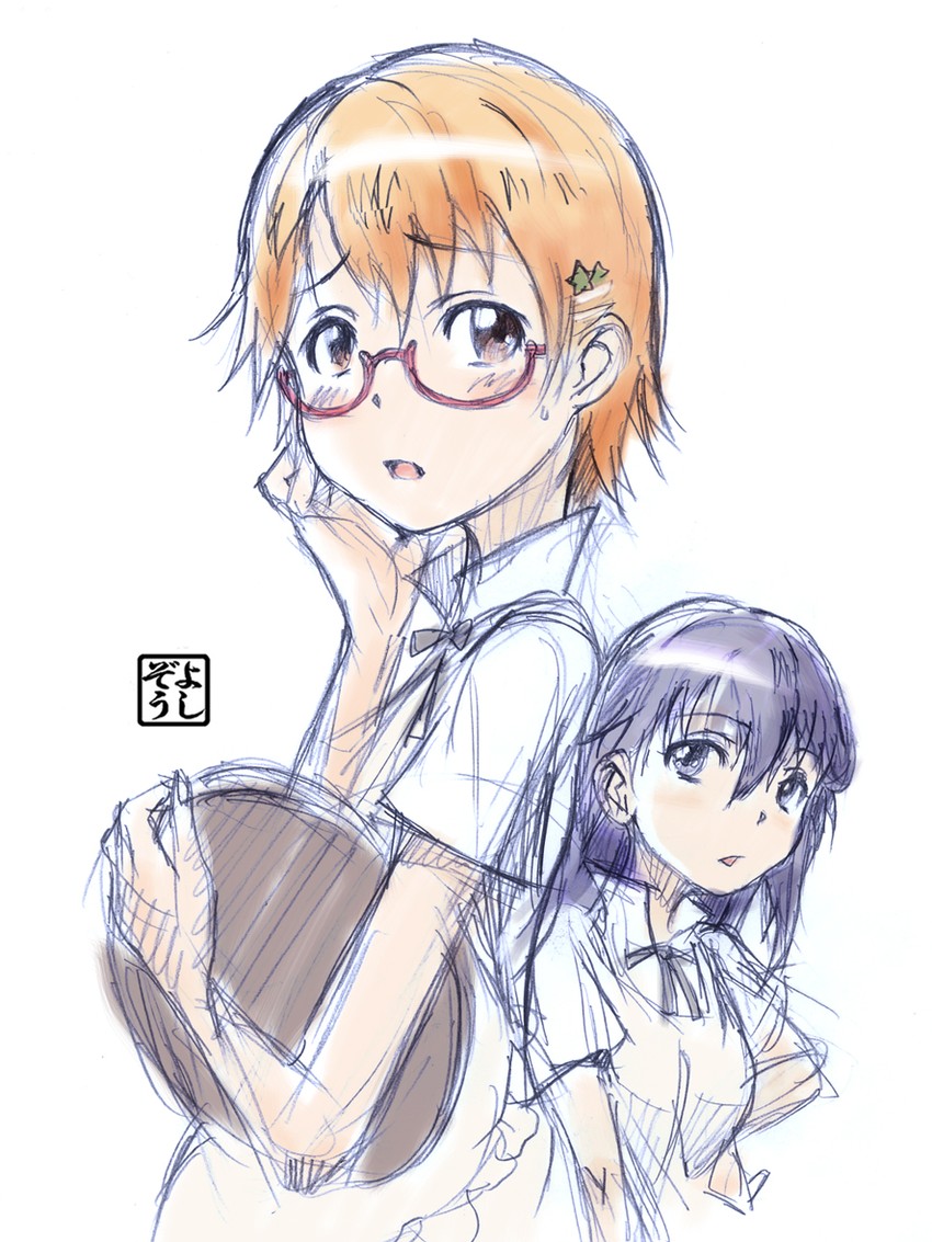 inami mahiru and matsumoto maya (working!!) drawn by yoshikawa_kazunori