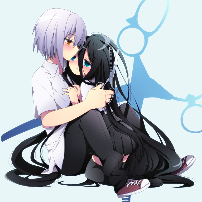 mushanokouji iwai and haimura kiri (dansai bunri no crime edge) drawn by soranagi