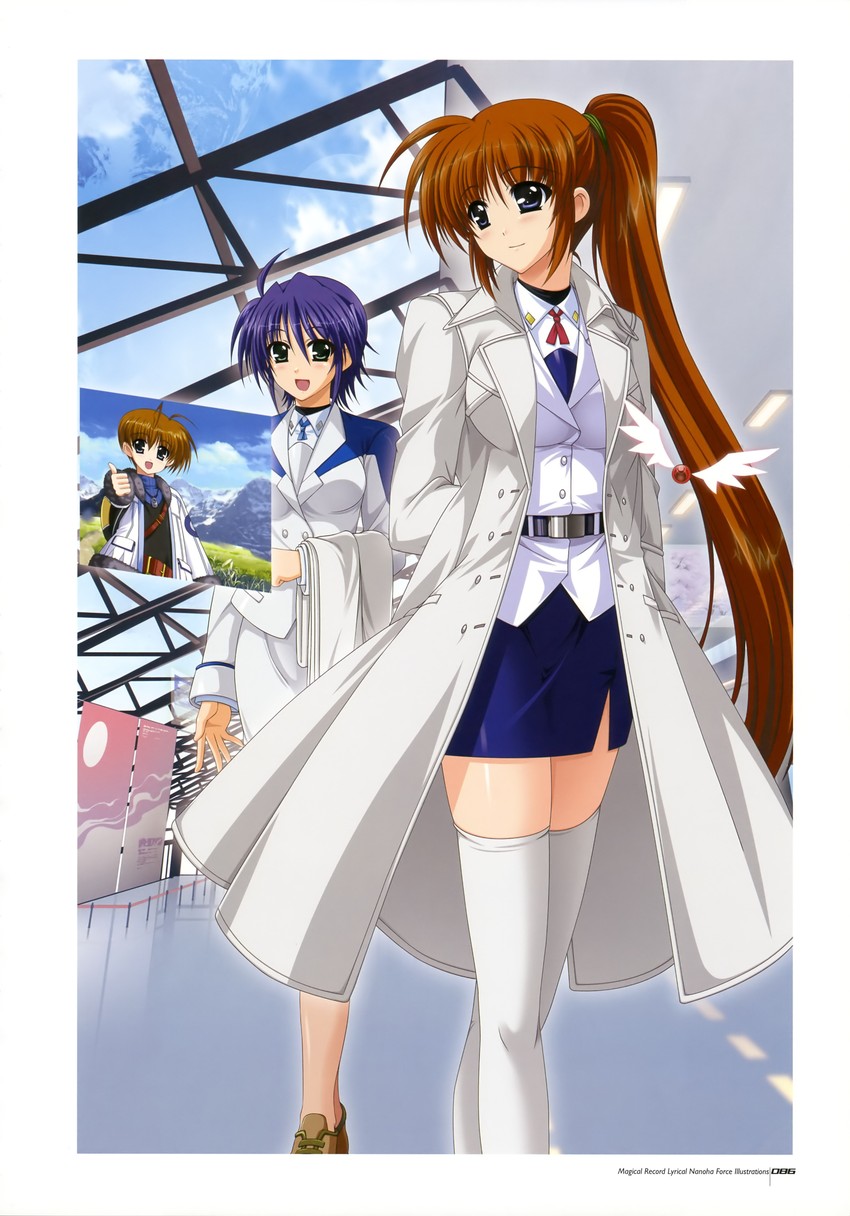 takamachi nanoha, raising heart, subaru nakajima, and thoma avenir (lyrical nanoha and 1 more) drawn by higa_yukari