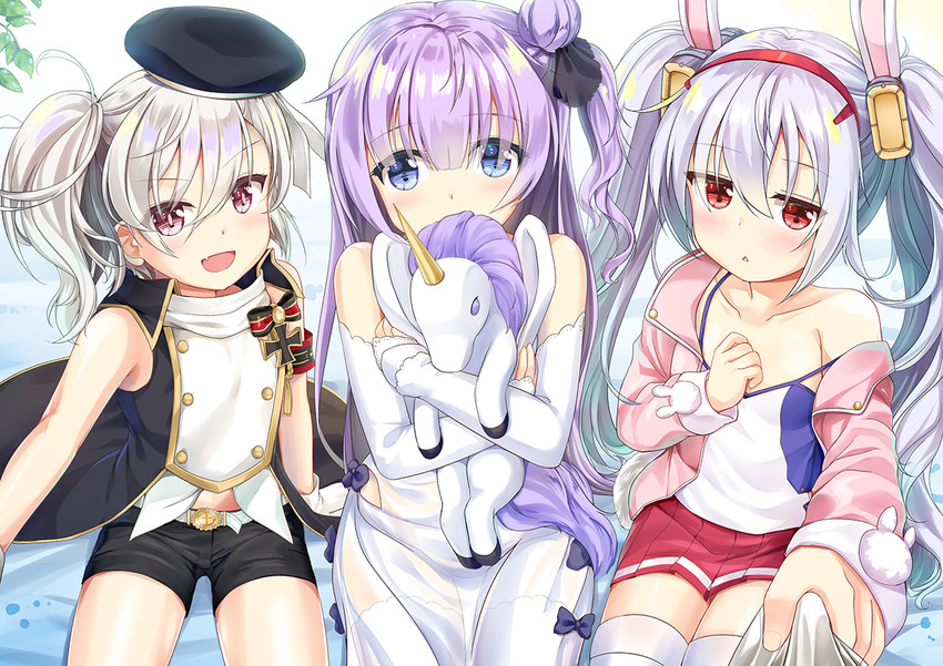 unicorn, laffey, and z1 leberecht maass (azur lane) drawn by niiya