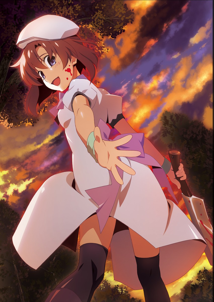ryuuguu rena (higurashi no naku koro ni and 1 more) drawn by watanabe_akio