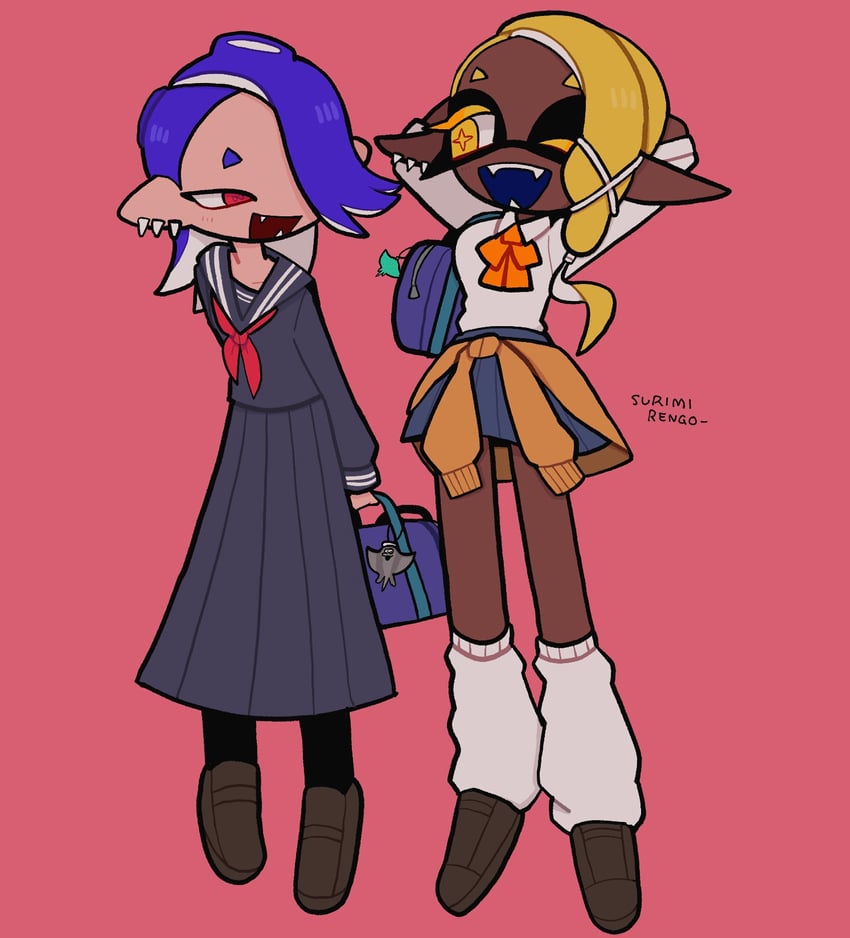 shiver and frye (splatoon and 1 more) drawn by iiiichimaru_03