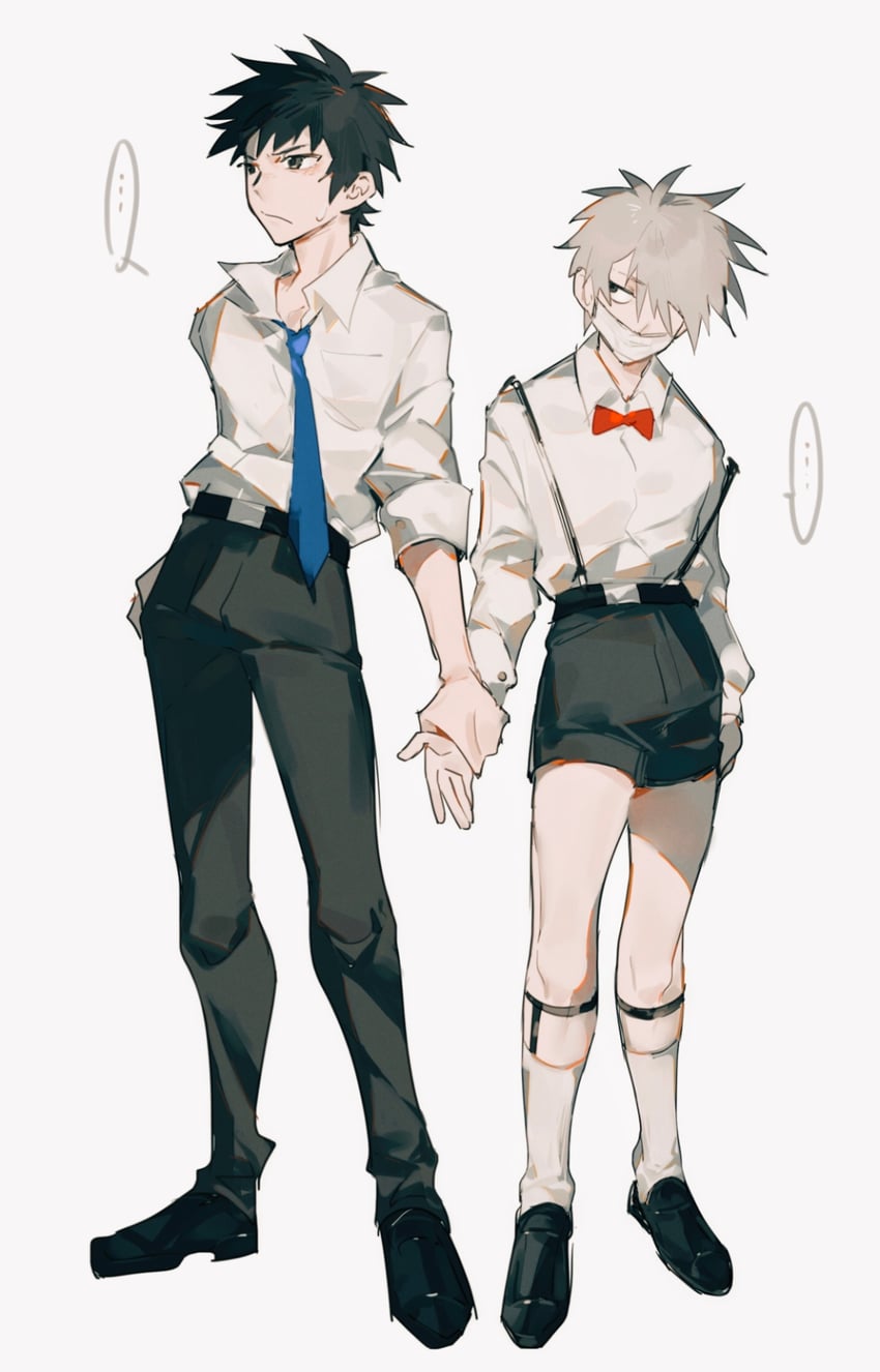 hatake kakashi and uchiha obito (naruto) drawn by tie_fei_wu_mang_dashuai