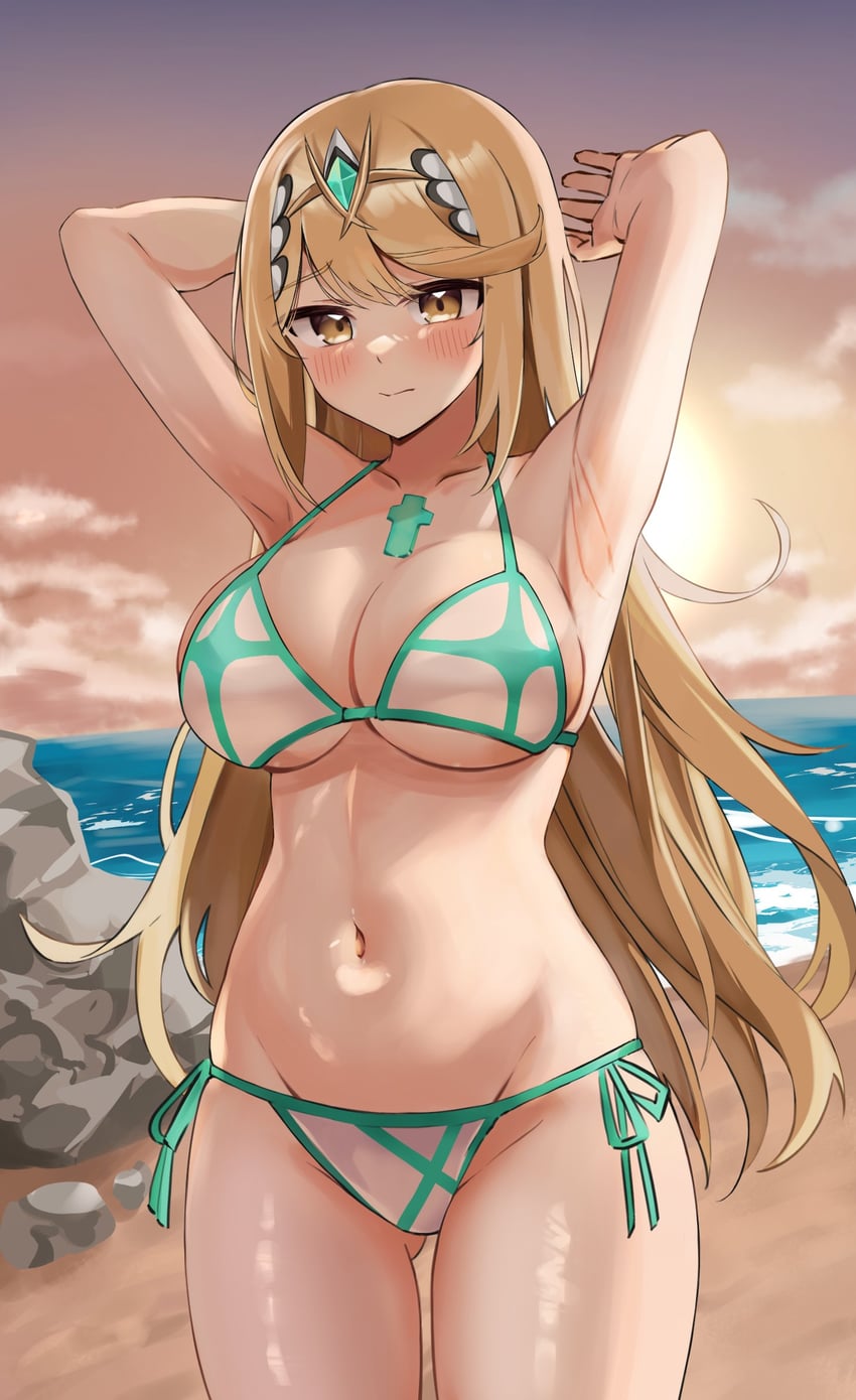 mythra (xenoblade chronicles and 1 more) drawn by yuugiri_(yougiri_you)