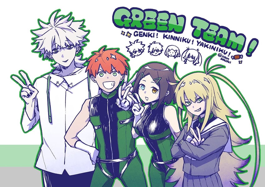 hisui kanon, sakurama hibiki, usukubo angel, and chidori (sentai daishikkaku) drawn by sakakirokuroku
