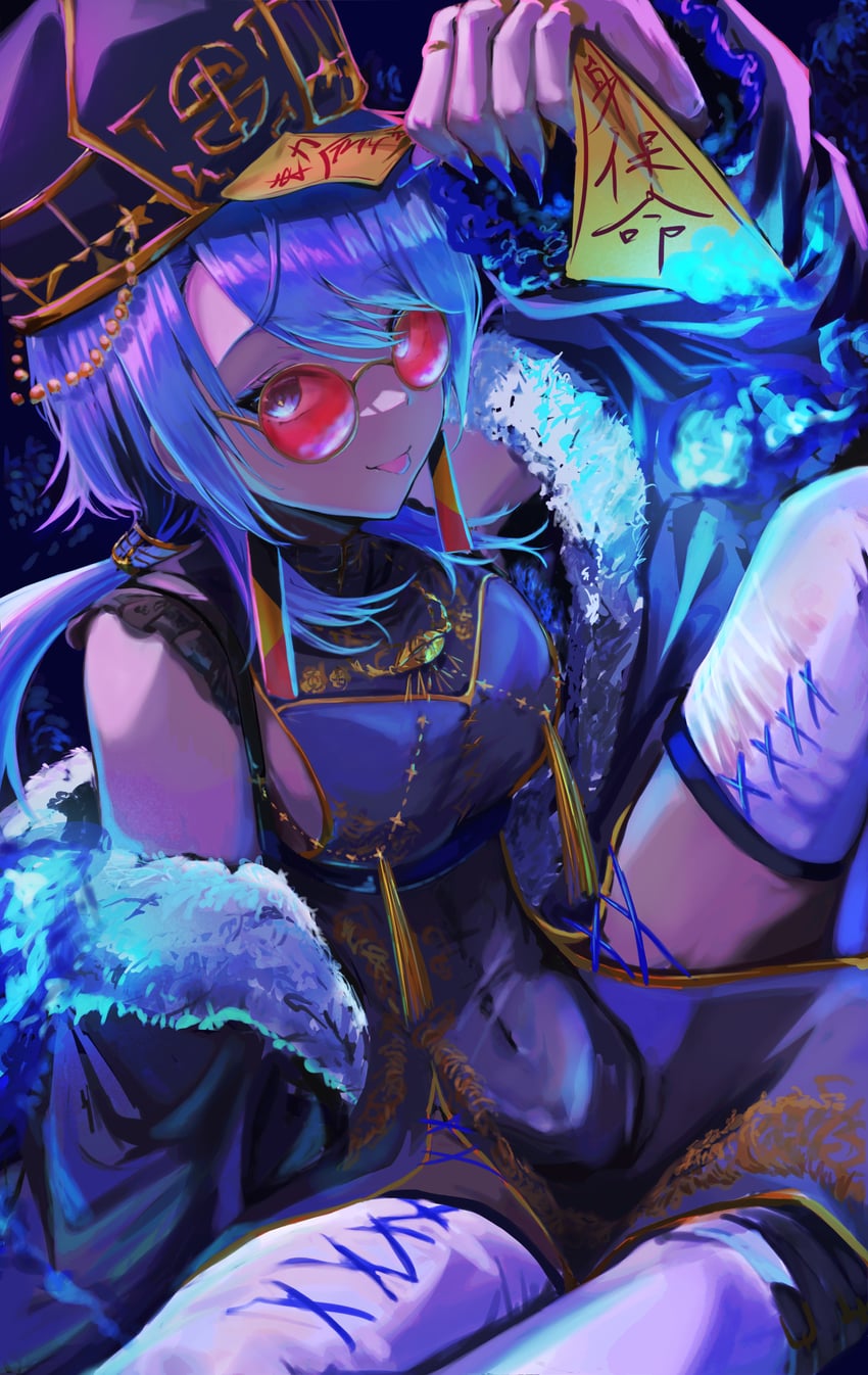 hoshimachi suisei and qiqi (hololive and 1 more) drawn by y'='y