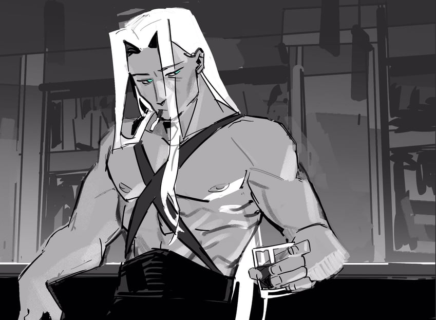 sephiroth (final fantasy and 1 more) drawn by j.r._doyle