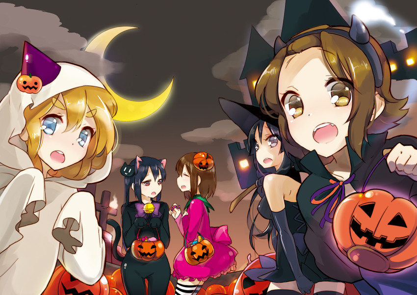 akiyama mio, nakano azusa, hirasawa yui, tainaka ritsu, and kotobuki tsumugi (k-on!) drawn by haruna_mahiru