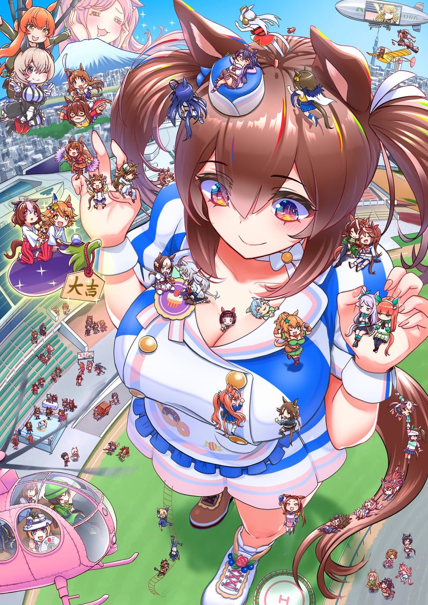 agnes tachyon, manhattan cafe, rice shower, mejiro mcqueen, gold ship, and 79 more (umamusume and 1 more) drawn by nabe_puyo
