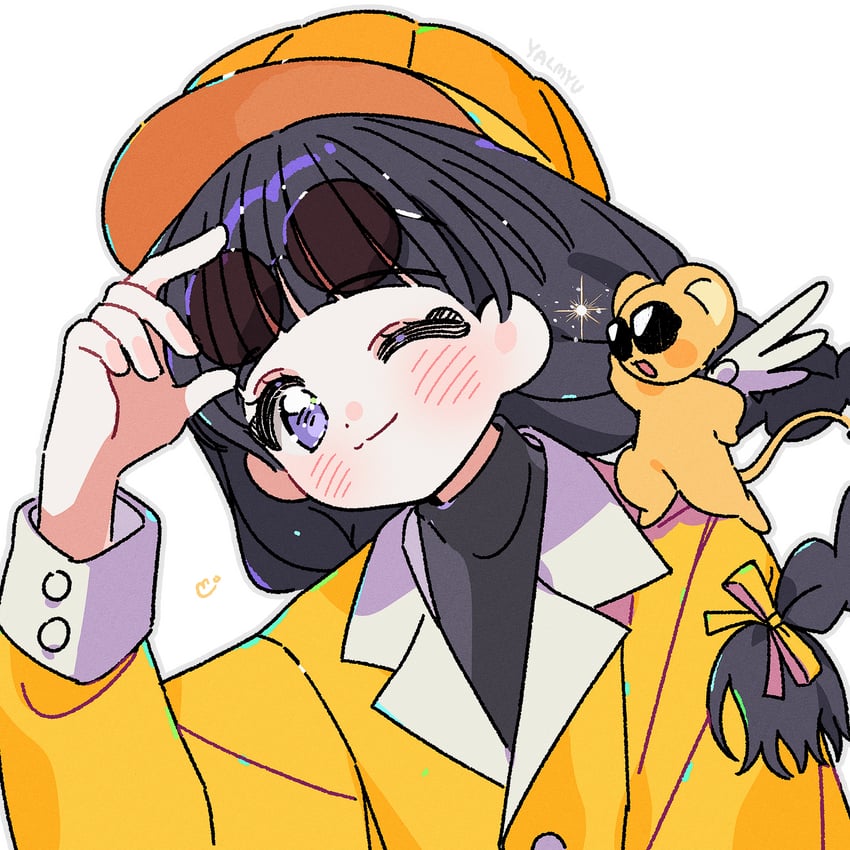 kero and daidouji tomoyo (cardcaptor sakura) drawn by yalmyu