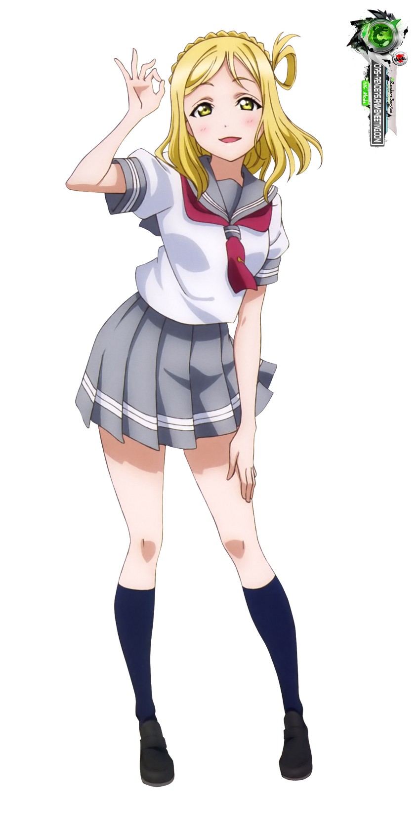 ohara mari (love live! and 1 more) drawn by ors_anime_renders