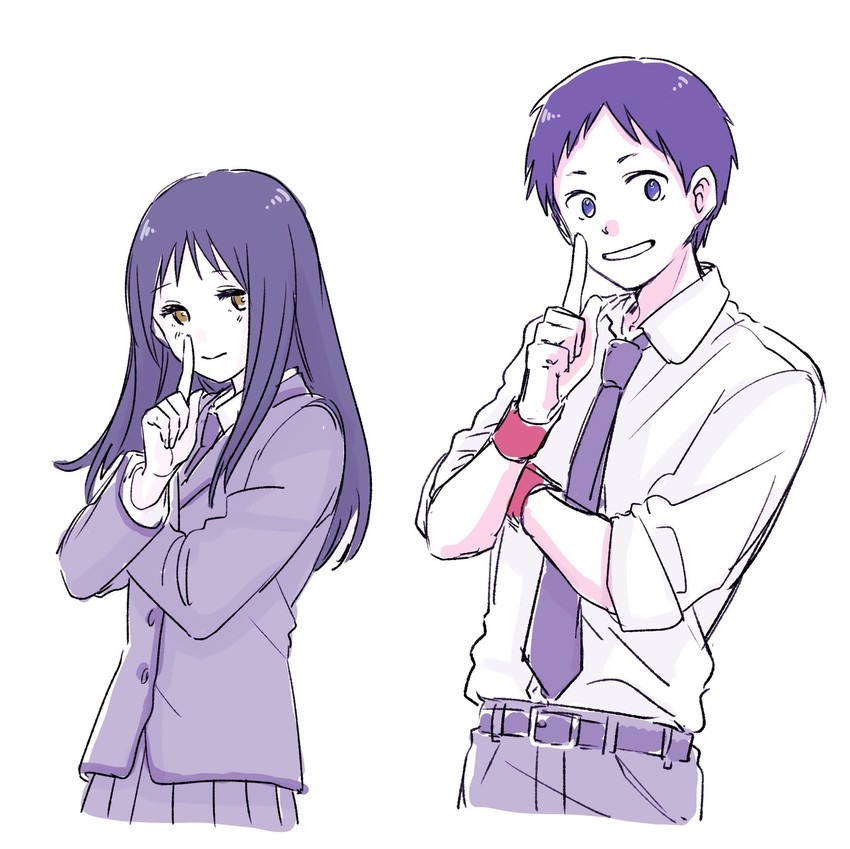 sugino tomohito and kanzaki yukiko (ansatsu kyoushitsu) drawn by shishamo_(abc_shishamo)