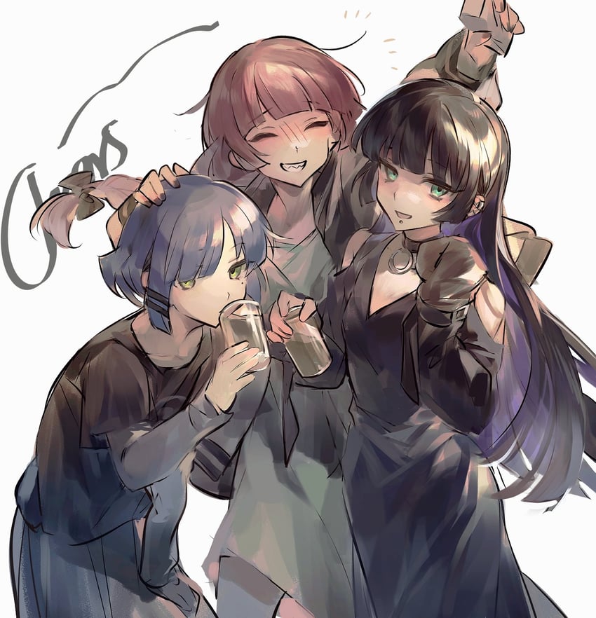yamada ryo, hiroi kikuri, and pa-san (bocchi the rock!) drawn by gongxiang_zhuangbei_chu