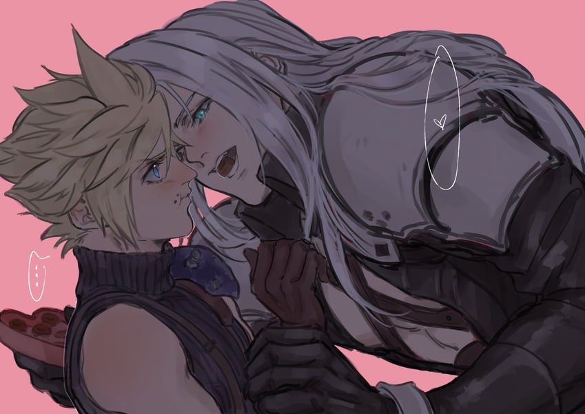 cloud strife and sephiroth (final fantasy and 1 more) drawn by kintokiii
