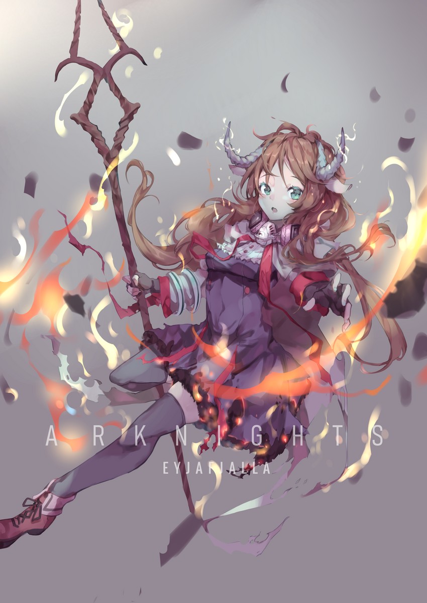 eyjafjalla (arknights) drawn by dokuro_deluxe