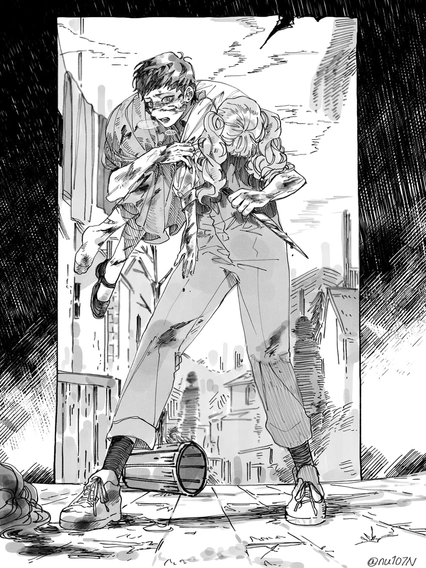 marina and levi (fear & hunger and 1 more) drawn by nul