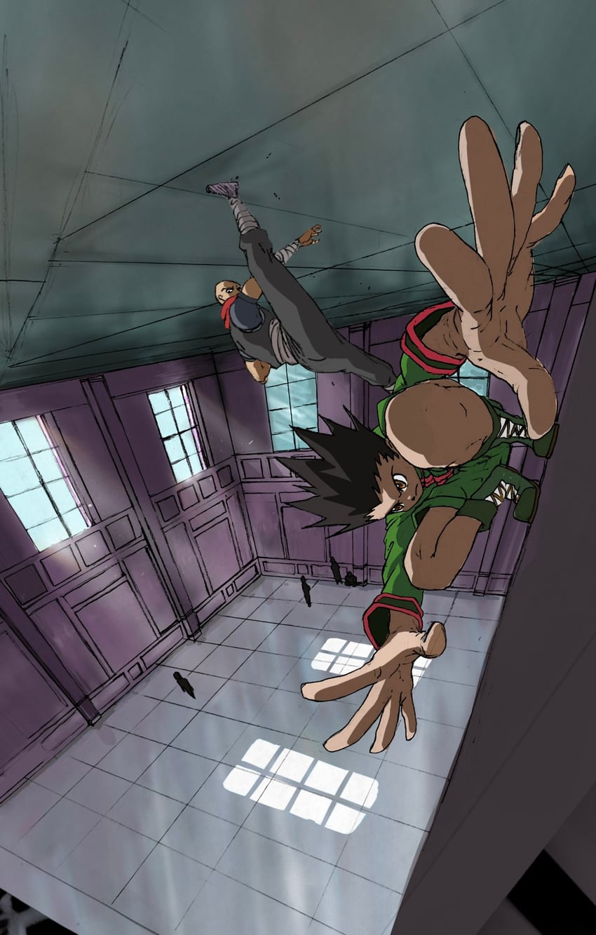 gon freecss and hanzo (hunter x hunter) drawn by itokazuuu
