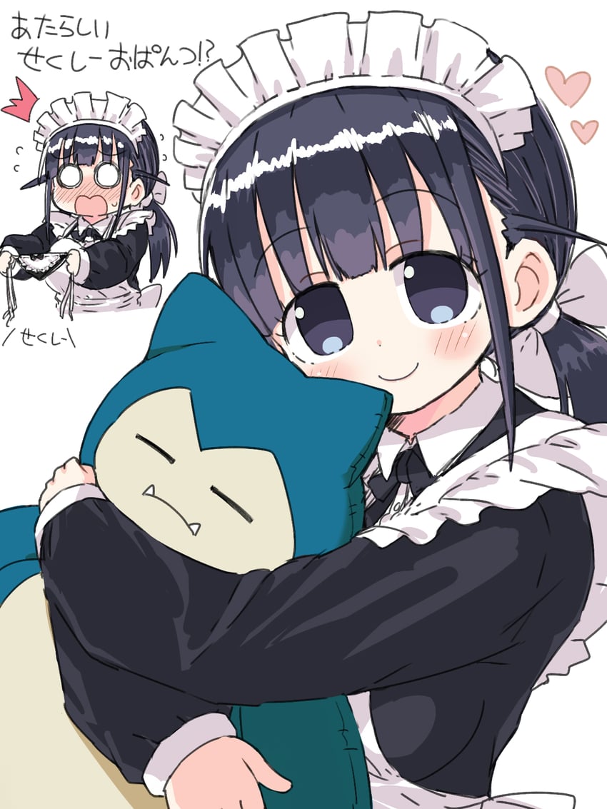 snorlax and maid (original and 1 more) drawn by naitou_kouse