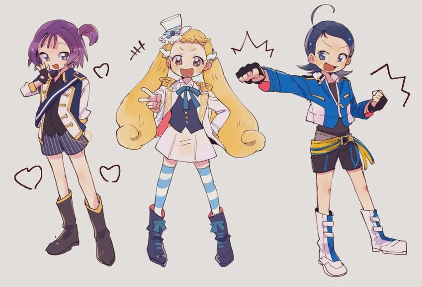 segawa onpu, senoo aiko, and makihatayama hana (ensemble stars! and 1 more) drawn by mitobinyo