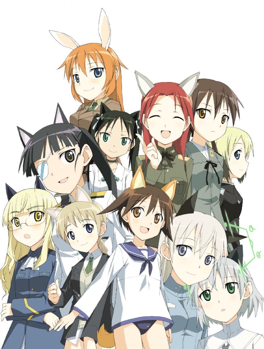 sanya v. litvyak, eila ilmatar juutilainen, miyafuji yoshika, erica hartmann, gertrud barkhorn, and 6 more (world witches series and 1 more) drawn by ikura_hato