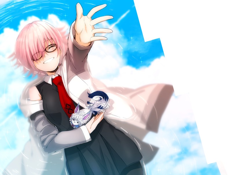 mash kyrielight and fou (fate and 1 more) drawn by shiime