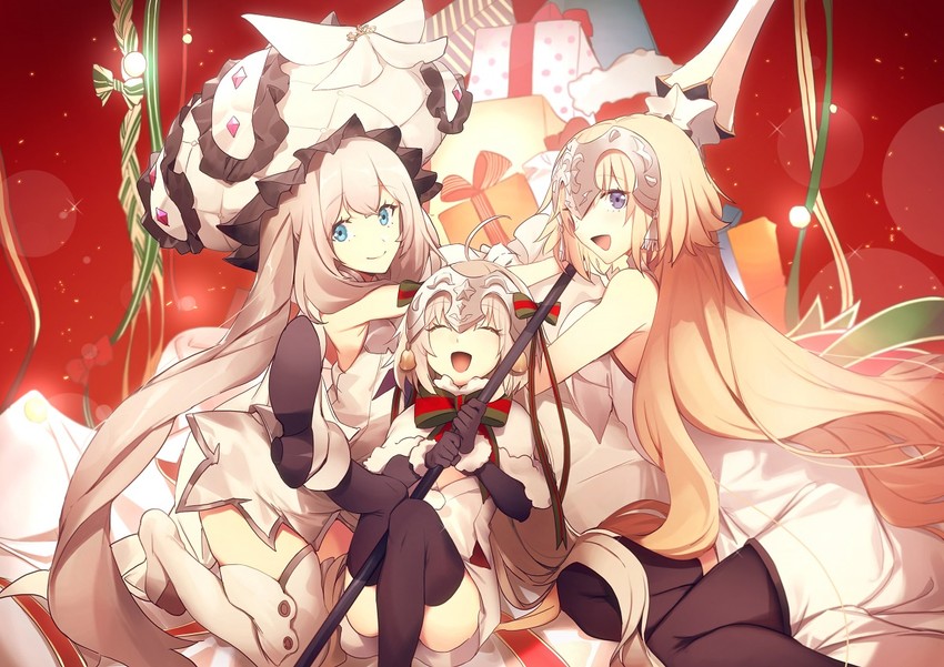 jeanne d'arc, jeanne d'arc alter santa lily, and marie antoinette (fate and 2 more) drawn by no-kan