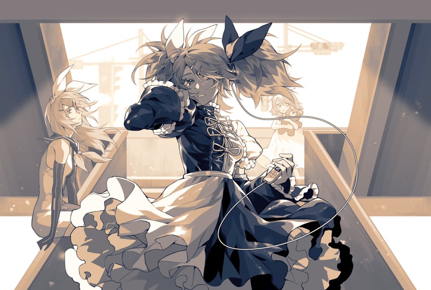 kagamine rin (vocaloid and 1 more) drawn by liangjing