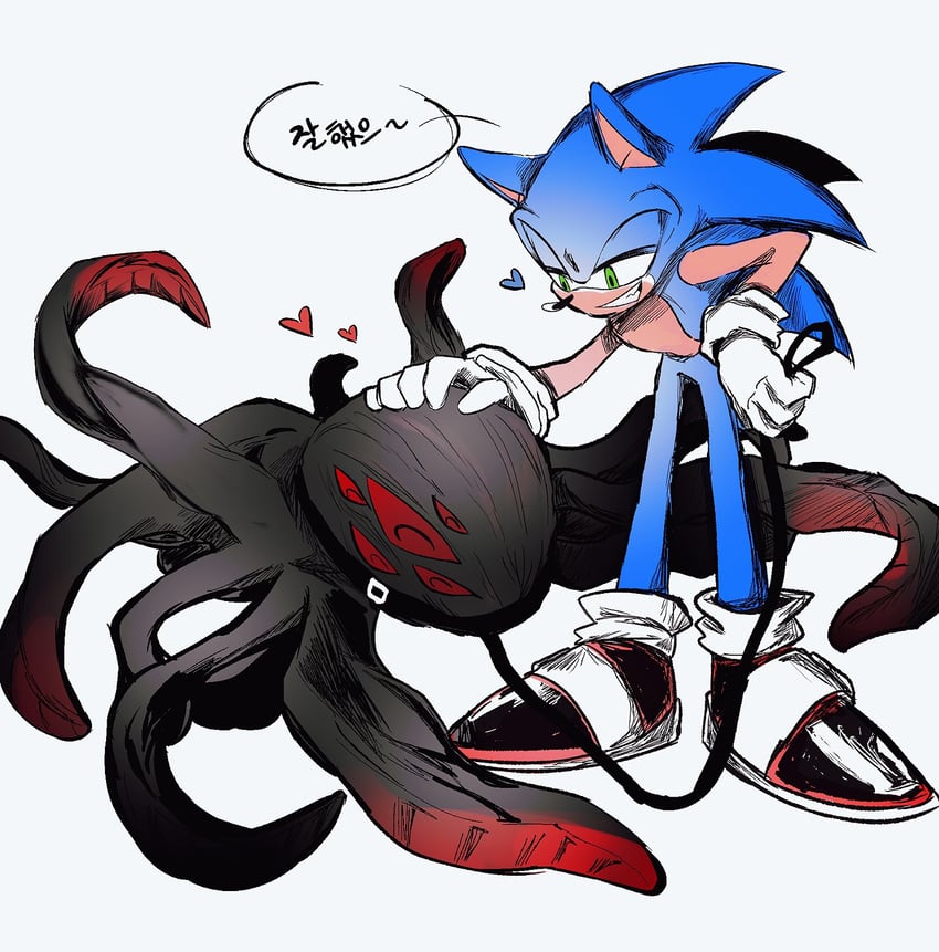 sonic the hedgehog and doom morph (sonic and 2 more) drawn by shapam_(zeepgalae)