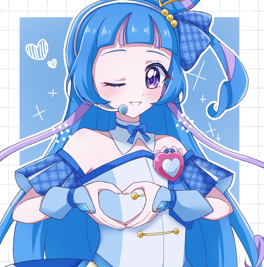 aokaze nana and cure wink (precure and 1 more) drawn by rumina_4410