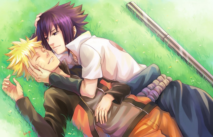 uzumaki naruto and uchiha sasuke (naruto) drawn by kaya_(kiba754)