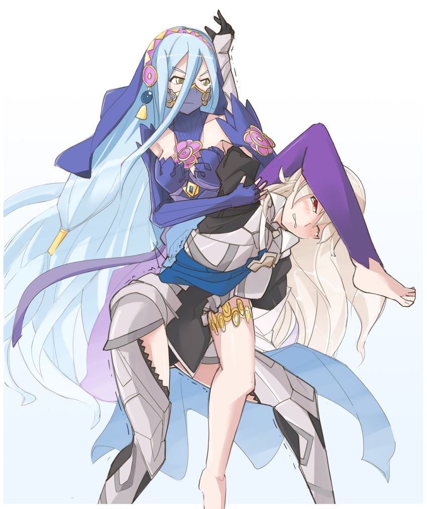 female corrin and azura (fire emblem and 2 more) drawn by jaegan