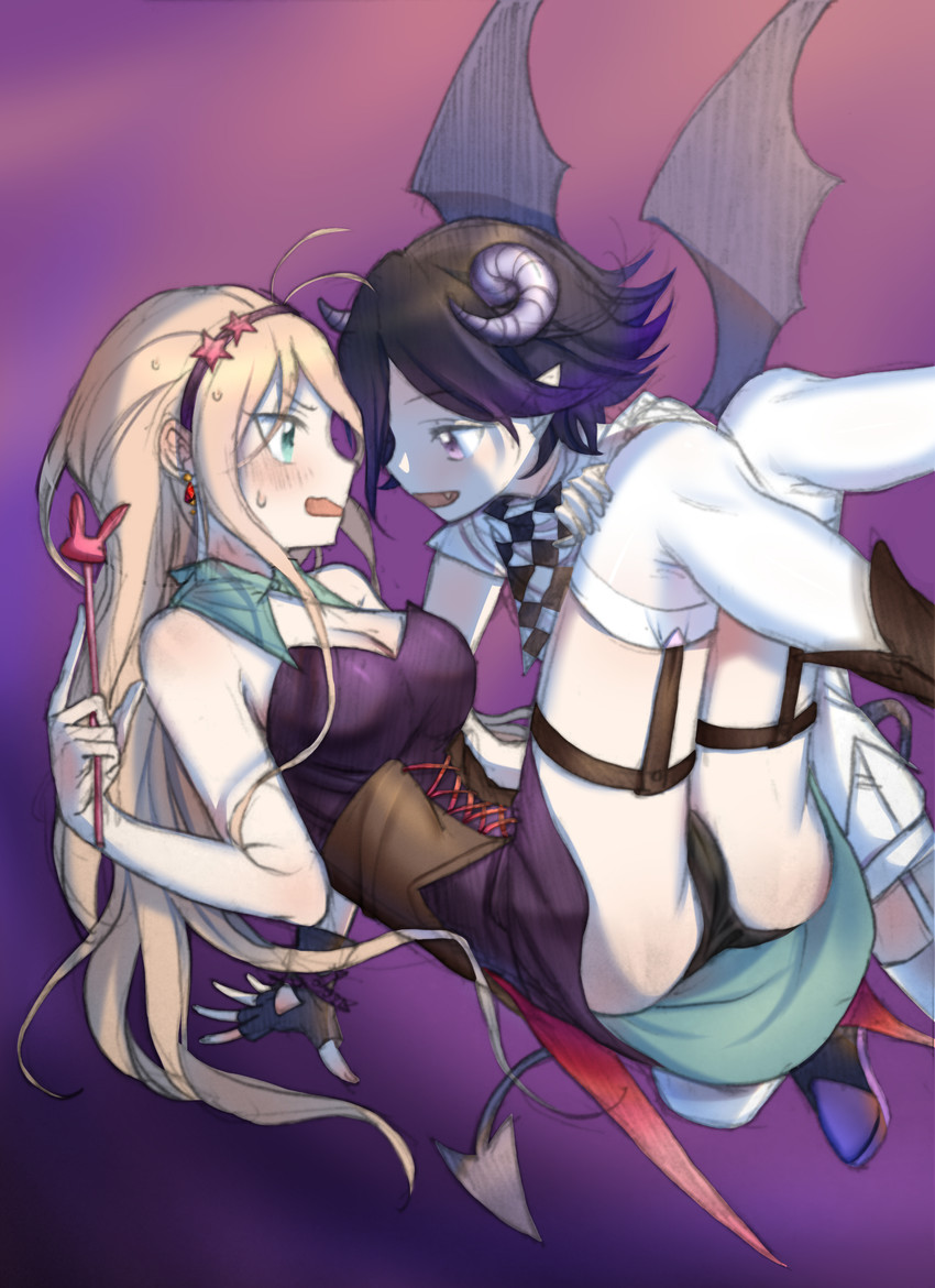 oma kokichi and iruma miu (danganronpa and 1 more) drawn by cross_neko