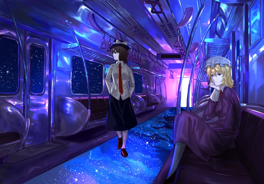 usami renko and maribel hearn (touhou) drawn by maka_(maka04021)
