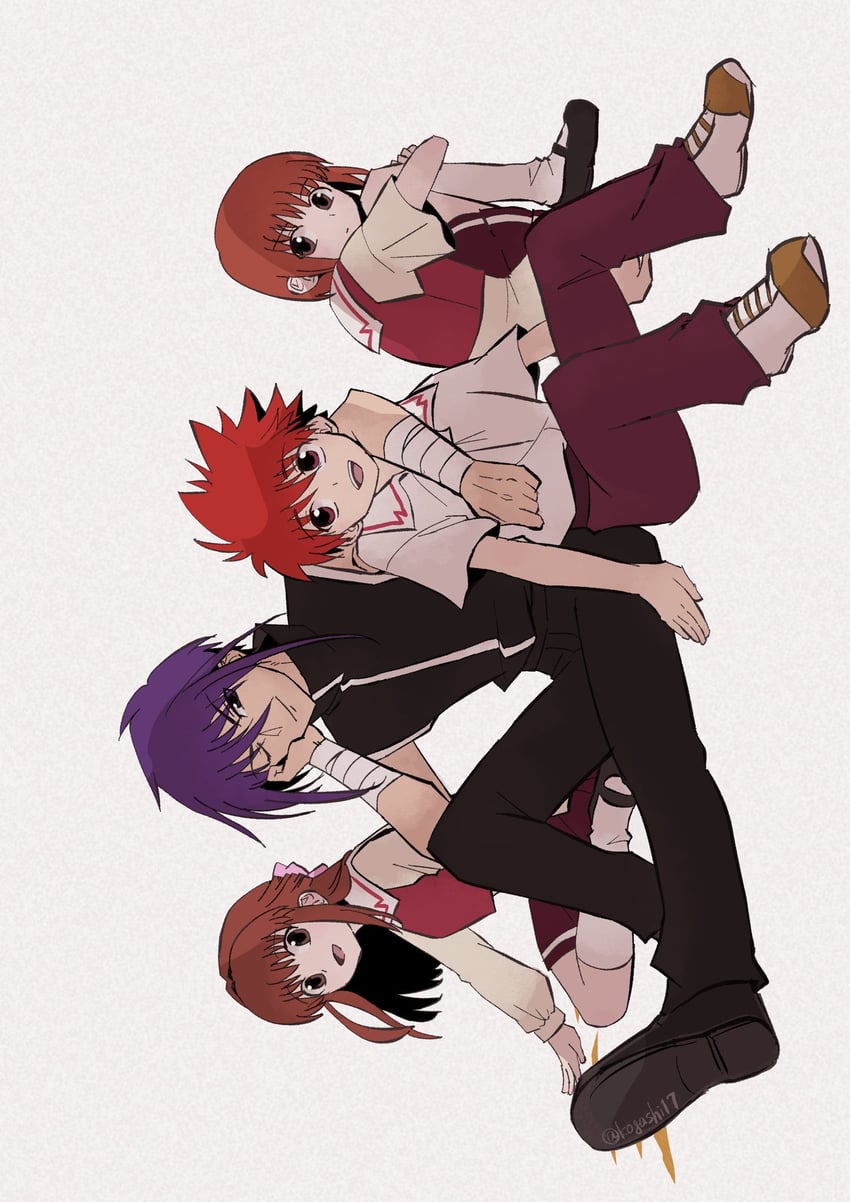 harada risa, harada riku, niwa daisuke, and dark mousy (dnangel) drawn by kogashi17
