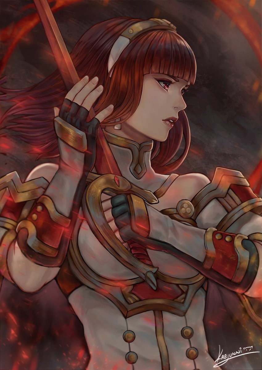 celica (fire emblem and 2 more) drawn by kaejunni