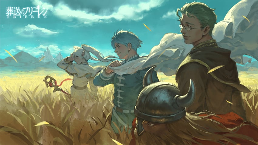 frieren, himmel, eisen, and heiter (sousou no frieren) drawn by xiao-yang