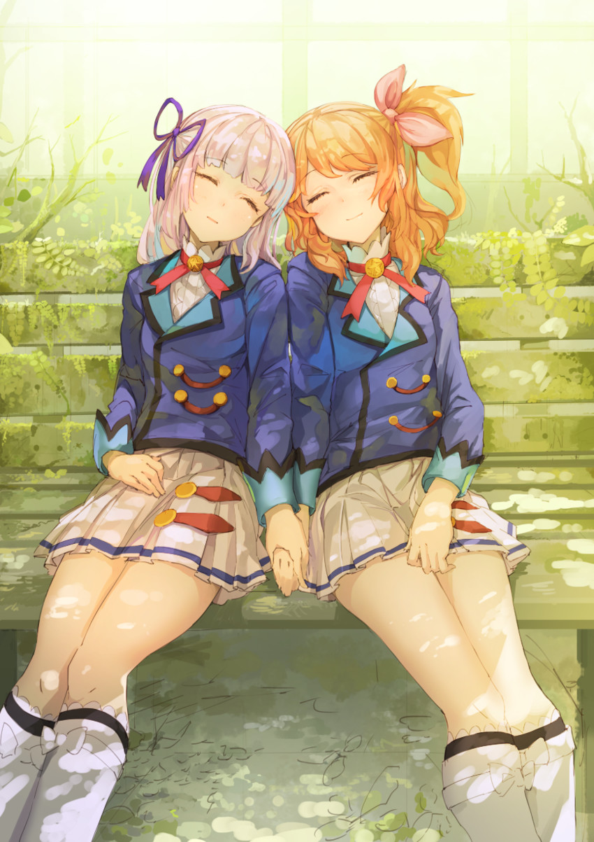 ozora akari and hikami sumire (aikatsu!) drawn by koruse