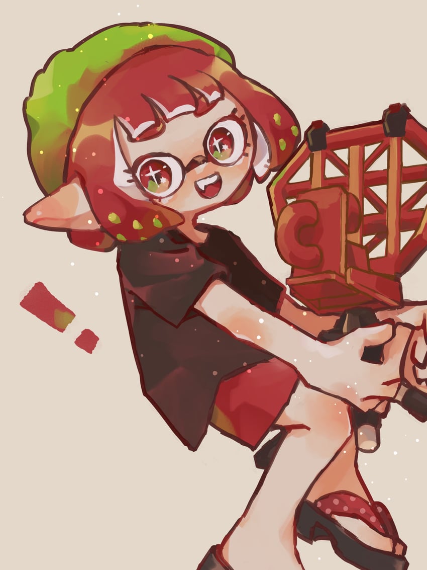 inkling player character and inkling girl (splatoon and 1 more) drawn by yato3m