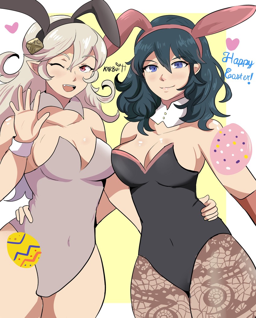 female byleth and female corrin (fire emblem and 2 more) drawn by karbuitt