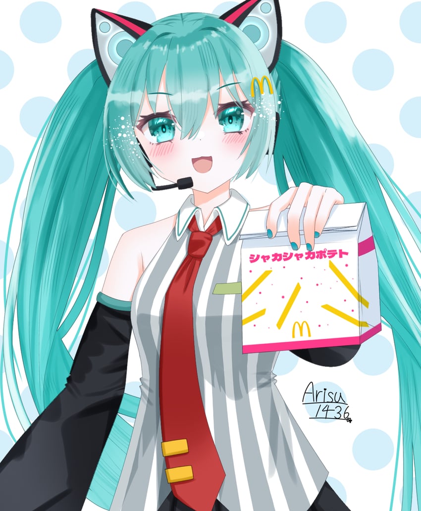 hatsune miku (vocaloid and 2 more) drawn by arisuuuuu.1436
